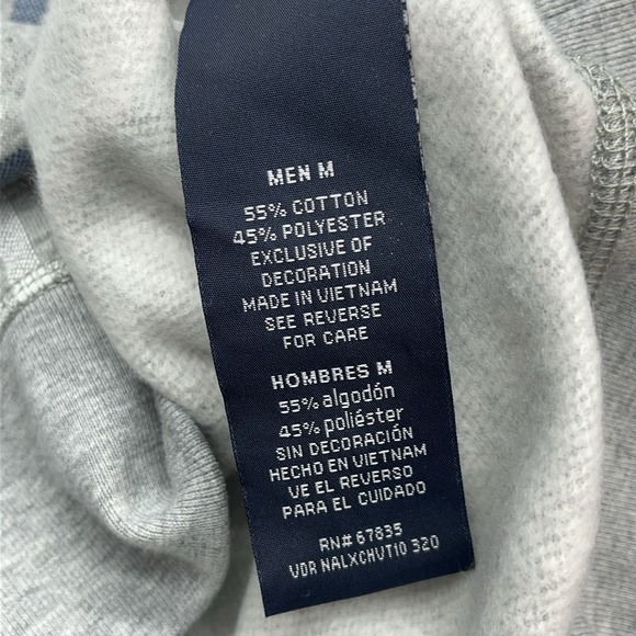 Nautica 1/4 Zip Pullover Sweater Mens M Windowpane Plaid Gray Blue Preppy NEW - Picture 7 of 10